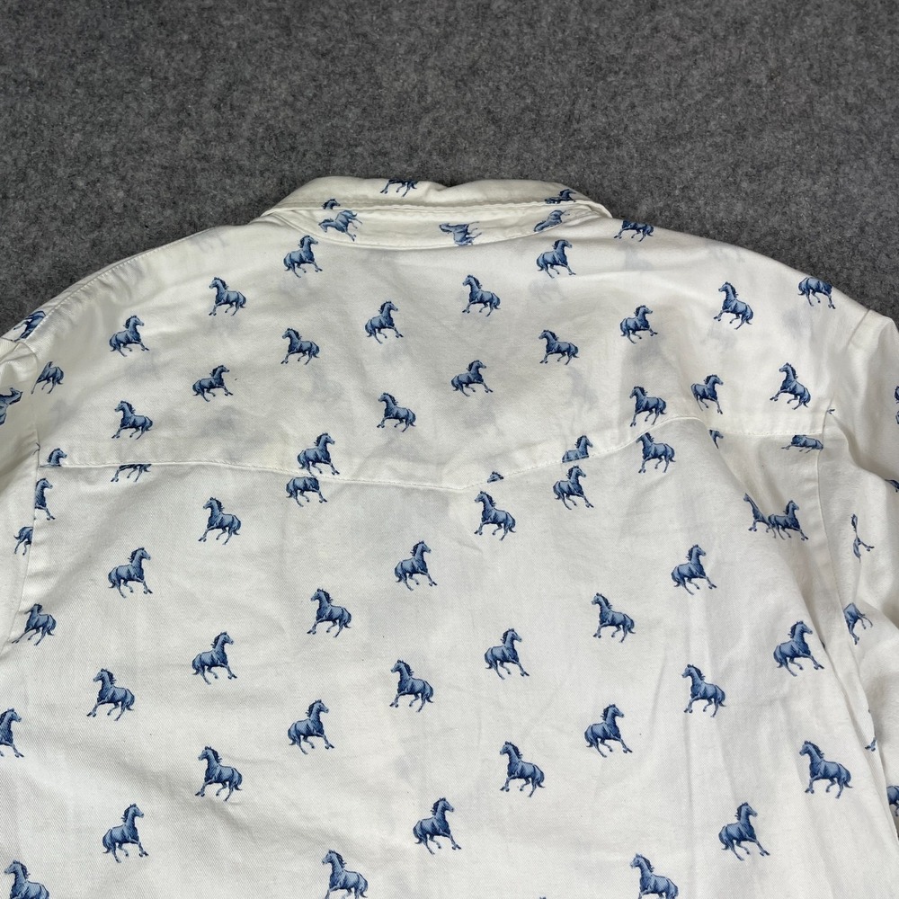 Five Star By Roper Women's XL AOP All Over Print Western Shirt Horses Cowgirl ** - Picture 4 of 9